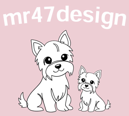 mr47designロゴのヨークシャテリア